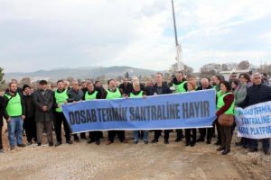 Bursa'da &ccedil;evreciler termik santrali protestosu i&ccedil;in eylem yaptı