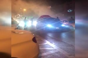 &Ouml;nce yolu kestiler sonra da defalarca havaya ateş a&ccedil;tılar