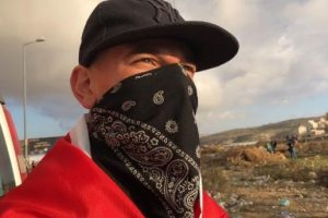 Ramallah'ta T&uuml;rk bayraklı protestocu dikkat &ccedil;ekti