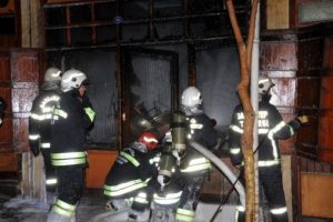 Gaziantep'te bakırcıda yangın