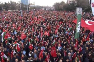 "Kud&uuml;s'e &Ouml;zg&uuml;rl&uuml;k, İnsanlığa Barış" mitingi başladı