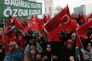 Ankara'da Kud&uuml;s i&ccedil;in miting d&uuml;zenlendi