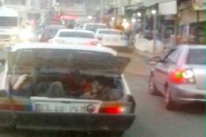 &Ccedil;ocukların bagajda tehlikeli yolculuğu