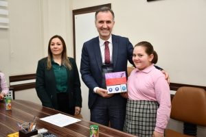 Bursa İneg&ouml;l Belediye Başkanı Taban &ouml;ğrencilerin sorularını cevapladı