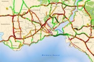 İstanbul trafiği fel&ccedil; oldu