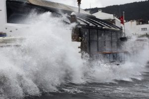 Bodrum'da fırtına ve sağanak