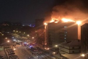 Rusya'da yangın: 130 kişi tahliye edildi