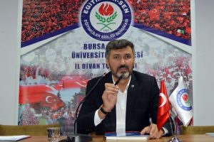 Bursa b&ouml;lge &uuml;niversitesine Eğitim Bir-Sen'den destek