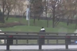 E-5'te korku dolu anlar kamerada!