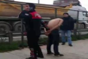 Uygulamadan ka&ccedil;mak isteyen şahıs kıskıvrak yakalandı