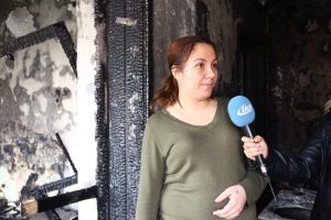 Yangında yaşadığı dehşet anlarını anlattı