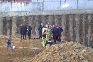 İnşaat alanında toprak kayması