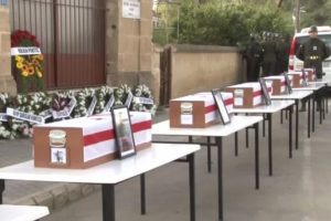 KKTC'de 8 kayıp şehit 54 yıl sonra defnedildi