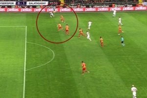 Galatasaray'ın gol&uuml; 63 cm ofsayt!