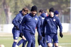 Antalyaspor'da Eto'o takımla &ccedil;alıştı