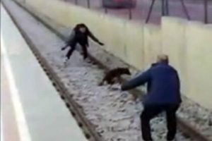 Bursa'da metroda k&ouml;pek kurtarma operasyonu