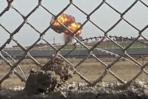 Sınırda mevzi kazan ter&ouml;ristler tank atışıyla vuruldu