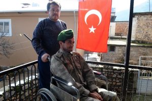 Hatay'da engelli vatandaştan Afrin i&ccedil;in 'hazırım' mesajı