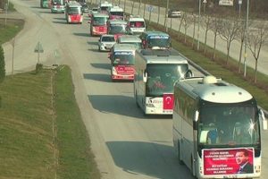 Mehmet&ccedil;ik'e konvoylu destek
