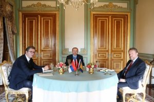 Erdoğan, Vu&ccedil;i&ccedil; ve İzzetbegovi&ccedil; birlikte &ouml;ğle yemeği yedi