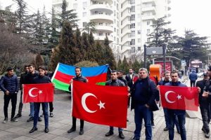 G&uuml;rcistan'da Zeytin Dalı Harekatı'na destek mitingi