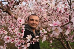 Nektarin ağa&ccedil;ları &ccedil;i&ccedil;ek a&ccedil;tı