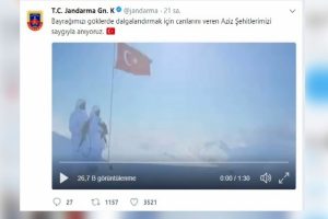 Jandarmanın 'Bayrak Şiiri' paylaşımı b&uuml;y&uuml;k beğeni topladı