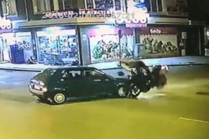 Motosiklet ekipmanları hayat kurtardı