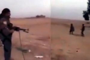 YPG'li ter&ouml;ristten kan donduran g&ouml;r&uuml;nt&uuml;! Kurşuna dizdi