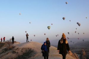 Kapadokya'yı 329 bin turist kuş bakışı izledi