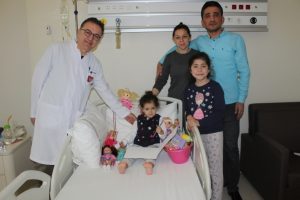 Bursa'da 2,5 yaşındaki Duru sağlığına kavuştu