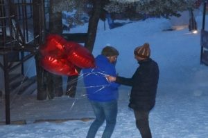 Bursa Uludağ'da Sevgililer Günü'nde kar fırtınası