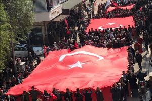 Hatay'da Afrin şehitlerine saygı, Mehmet&ccedil;iğe moral y&uuml;r&uuml;y&uuml;ş&uuml;