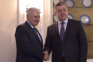Başbakan Yıldırım, G&uuml;rc&uuml; mevkidaşı ile g&ouml;r&uuml;şt&uuml;