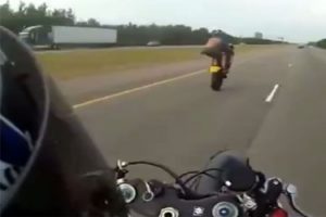 Motosikletli şov k&ouml;t&uuml; bitti