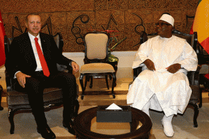 Cumhurbaşkanı Erdoğan, Malili mevkidaşı Boubacar ile g&ouml;r&uuml;şt&uuml;