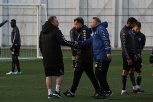 Sergen Yal&ccedil;ın Konyaspor'da ilk antrenmanına &ccedil;ıktı