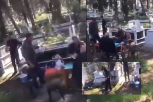 Skandal! Mezarlıkta mangal keyfi yapıp, piknik yaptılar...