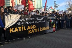 Enternasyonal marşlı  'Filistin' eylemi