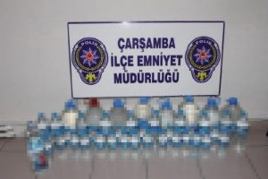Evde &uuml;retilen 100 litre sahte rakı ele ge&ccedil;irildi