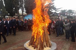 G&uuml;rcistan'da nevruz coşkuyla kutlandı