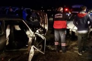 Konya'da trafik kazası: 1 &ouml;l&uuml;, 3 yaralı