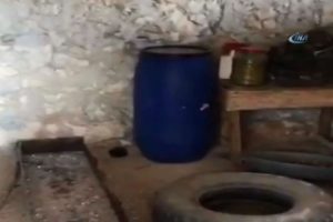 İşte ter&ouml;ristlerin Afrin'deki m&uuml;himmat deposu