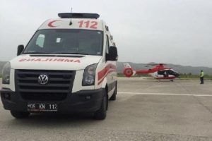 Aydın'da hava ambulansı, kalp hastası bebek i&ccedil;in havalandı