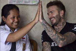 UNICEF İyi Niyet El&ccedil;isi David Beckham Endonezya'da