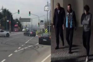 Trafiği karıştıran ferrarilerin sahipleri yakalandı