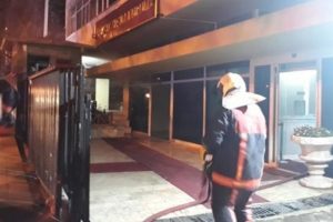 YSK binasının depo kısmında yangın