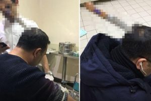 G&uuml;venlik g&ouml;revlisi amirini kafasından bı&ccedil;akladı