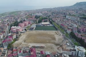 Avni Aker Stadyumu'nda &ccedil;alışmalar tamamlandı