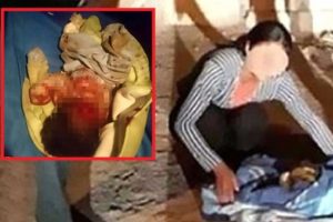 Yeni doğan bebeğini sokağa bıraktı, k&ouml;pekler par&ccedil;aladı!